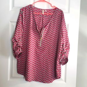 Tacera Chevron XL Blouse